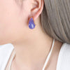 Resin Teardrop Earrings Purple Gold One Size Earrings - Tophatter Daily Deals