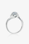 1 Carat Moissanite 925 Sterling Silver Heart Ring Moissanite - Tophatter Daily Deals