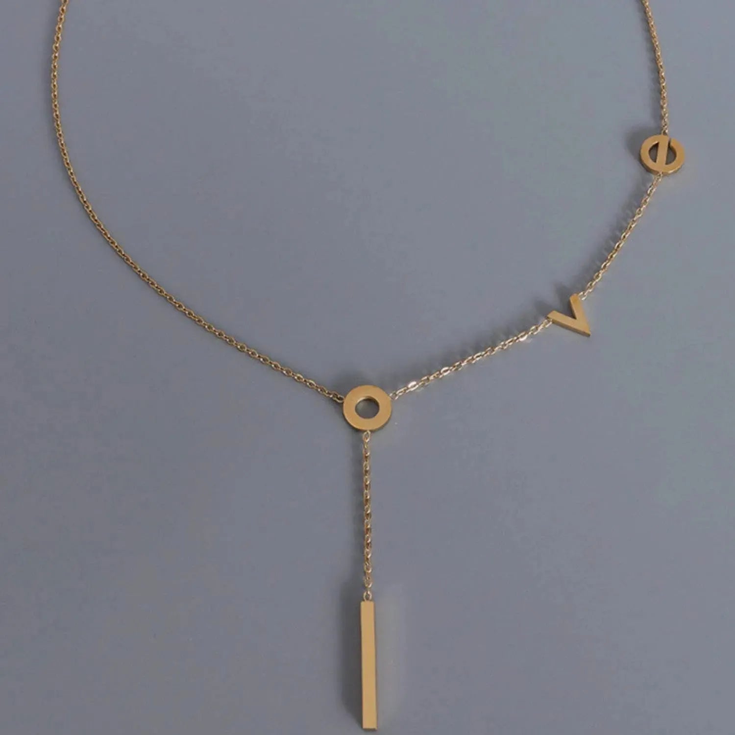 Titanium Steel Letter Necklace Necklaces - Tophatter Daily Deals