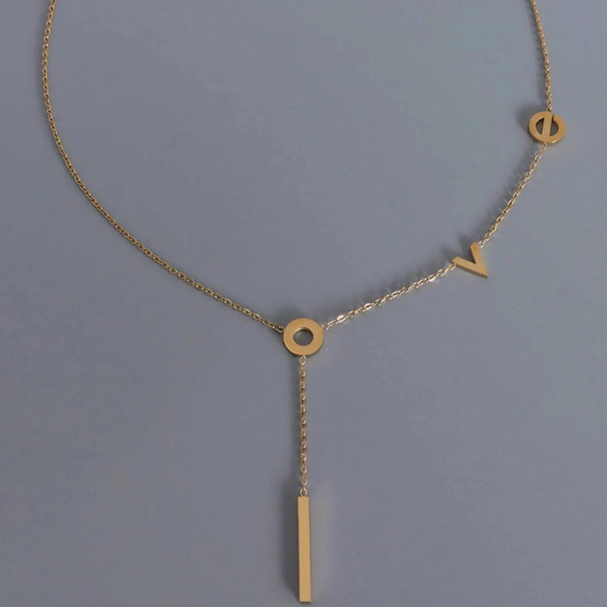 Titanium Steel Letter Necklace Necklaces - Tophatter Daily Deals