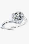 1 Carat Moissanite Heart Ring Moissanite - Tophatter Daily Deals