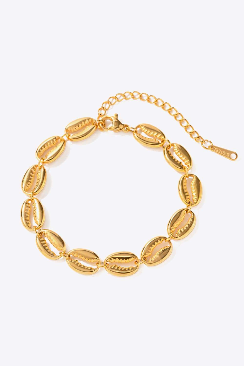 Shell Stainless Steel Bracelet Gold One Size Bracelets - Tophatter Daily Deals