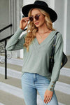 V-Neck Lantern Sleeve T-Shirt Women's T-Shirts - Tophatter Daily Deals