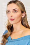 Adored Rhinestone Twist Detail Hoop Earrings Earrings - Tophatter Daily Deals