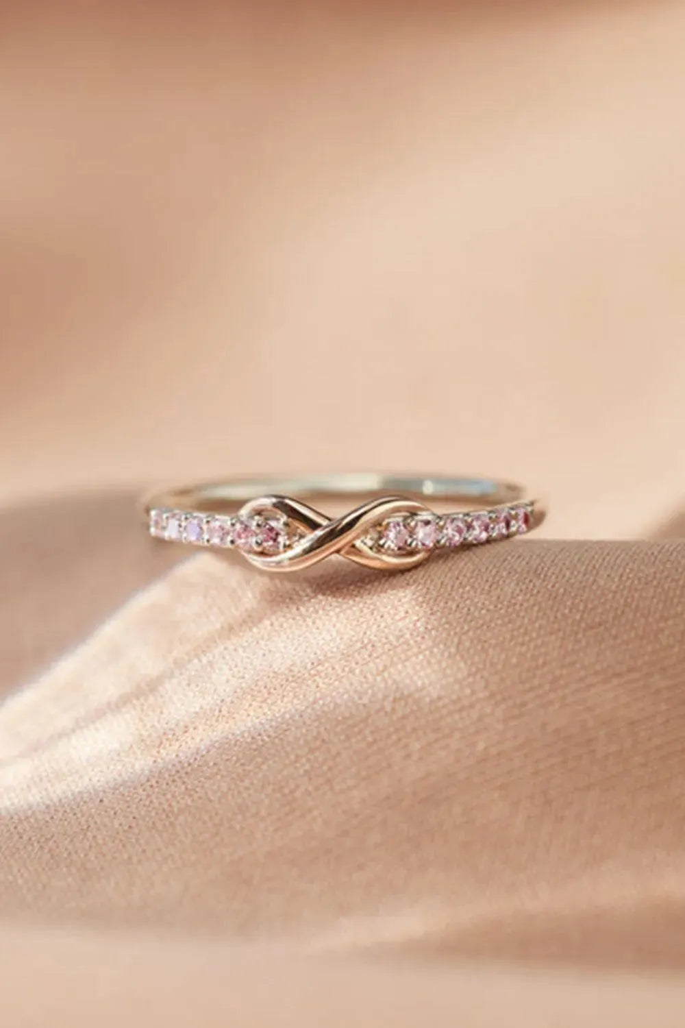 Zircon Crisscross 925 Sterling Silver Ring Rings - Tophatter Daily Deals