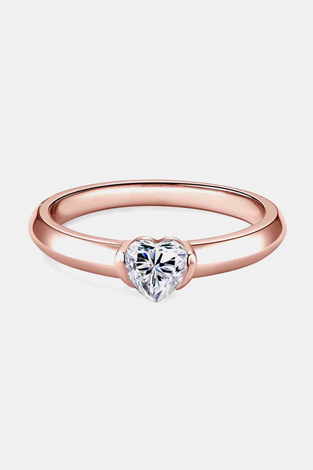Moissanite 925 Sterling Silver Heart Solitaire Ring - Shop Tophatter Deals, Electronics, Fashion, Jewelry, Health, Beauty, Home Decor, Free Shipping