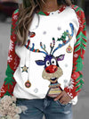 Plus Size Christmas Theme Raglan Sleeve T-Shirt White Women's T-Shirts - Tophatter Daily Deals