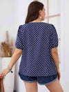 Plus Size Polka Dot Square Neck Blouse Blouses - Tophatter Daily Deals