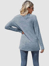 Lace Detail V-Neck Long Sleeve Top Women's T-Shirts - Tophatter Daily Deals