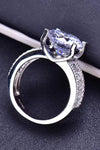 Platinum-Plated 5 Carat Moissanite Side Stone Ring Moissanite - Tophatter Daily Deals