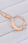 Inlaid Zircon and Natural Moonstone Pendant Necklace Moonstone - Tophatter Daily Deals