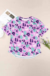 Plus Size Leopard Exposed Seam Tee Shirt Women's T-Shirts - Tophatter Daily Deals