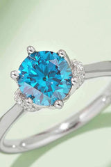 1 Carat Moissanite Contrast 925 Sterling Silver Ring Moissanite - Tophatter Daily Deals
