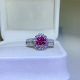 1 Carat Moissanite 925 Sterling Silver Ring Silver Moissanite - Tophatter Daily Deals
