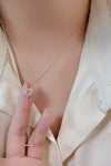 Moonstone Heart Lock Pendant Necklace Moonstone - Tophatter Daily Deals