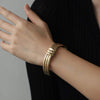 Gold-Plated Alloy Cuff Bracelet Style A One Size Bracelets - Tophatter Daily Deals