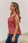 Be Stage Full Size Woven Top in Brick Blouses - Tophatter Daily Deals