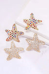 Starfish Zinc Alloy Glass Stone Dangle Earrings Earrings - Tophatter Daily Deals