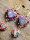 Heart Shape Imperial Jasper Dangle Earrings Earrings - Tophatter Daily Deals