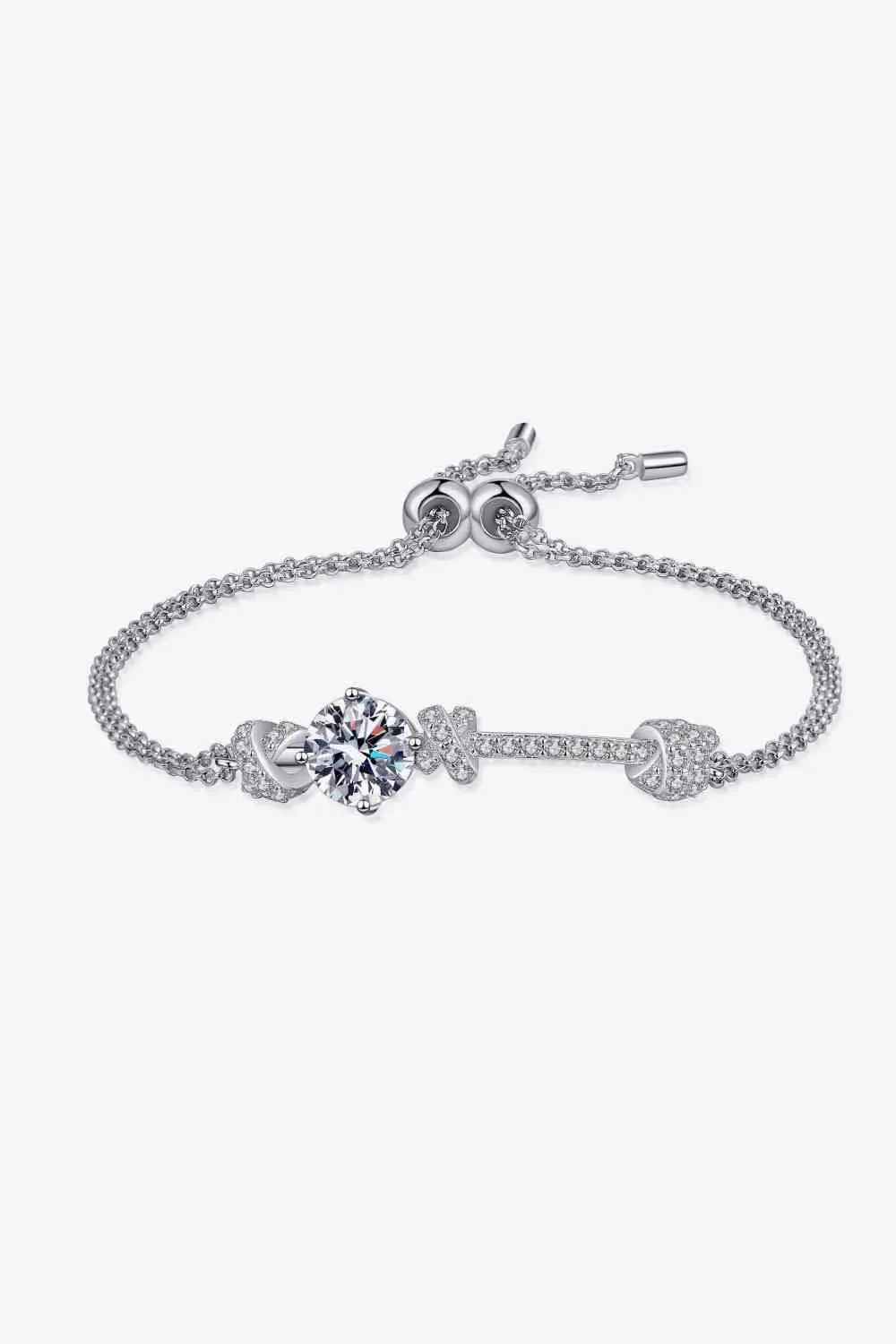 2 Carat Moissanite 925 Sterling Silver Bracelet Moissanite - Tophatter Daily Deals