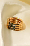 Triple-Layered Rhinestone Ring Rings - Tophatter Daily Deals