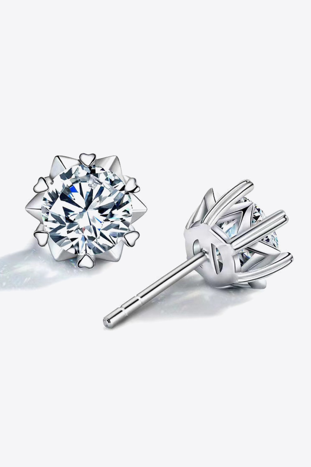 Stuck On You 4 Carat Moissanite Stud Earrings - Tophatter Deals