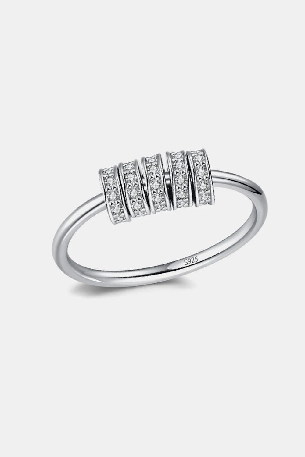 925 Sterling Silver Five Hoops Ring Rings - Tophatter Daily Deals