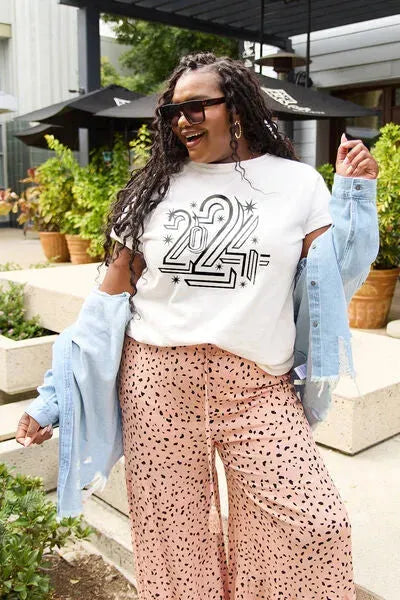 Simply Love Full Size 2024 Round Neck Short Sleeve T-Shirt Women's T-Shirts - Tophatter Daily Deals