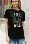 Simply Love Simply Love Full Size STAY WILD Graphic Cotton Tee - Tophatter Daily Deals