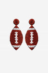 Beaded Dangle Earrings Deep Red One Size Earrings - Tophatter Daily Deals