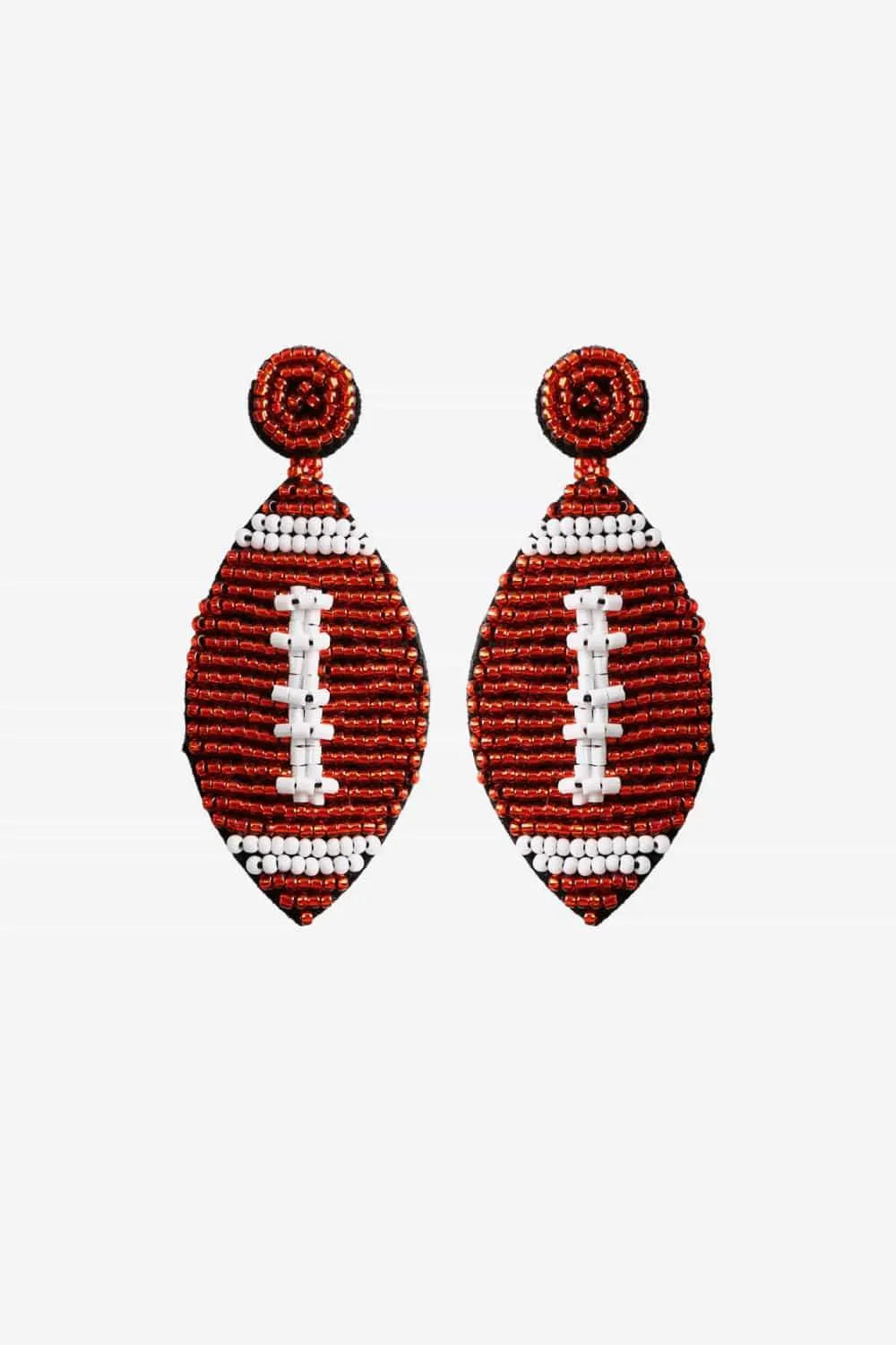 Beaded Dangle Earrings Deep Red One Size Earrings - Tophatter Daily Deals