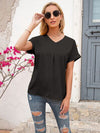 V-Neck Short Sleeve T-Shirt Women's T-Shirts - Tophatter Daily Deals