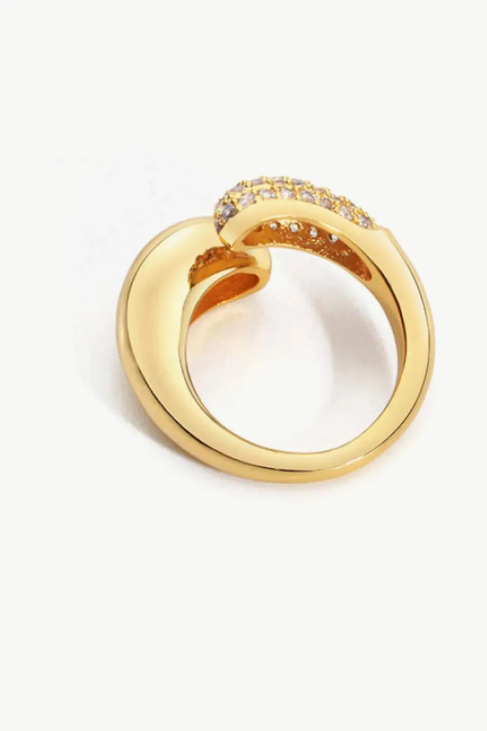 Crystal Polished Bypass Ring Rings - Tophatter Daily Deals