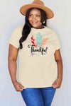 Simply Love Full Size THANKFUL Graphic T-Shirt Women's T-Shirts - Tophatter Daily Deals