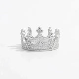 Crown Shape Zircon 925 Sterling Silver Ring Silver Rings - Tophatter Daily Deals