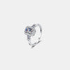 1 Carat Moissanite 925 Sterling Silver Ring White Moissanite - Tophatter Daily Deals