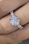 2 Carat 4-Prong Moissanite Ring Moissanite - Tophatter Daily Deals