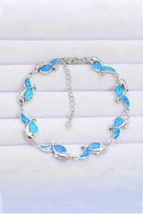 Opal Dolphin 925 Sterling Silver Bracelet Opal - Tophatter Daily Deals