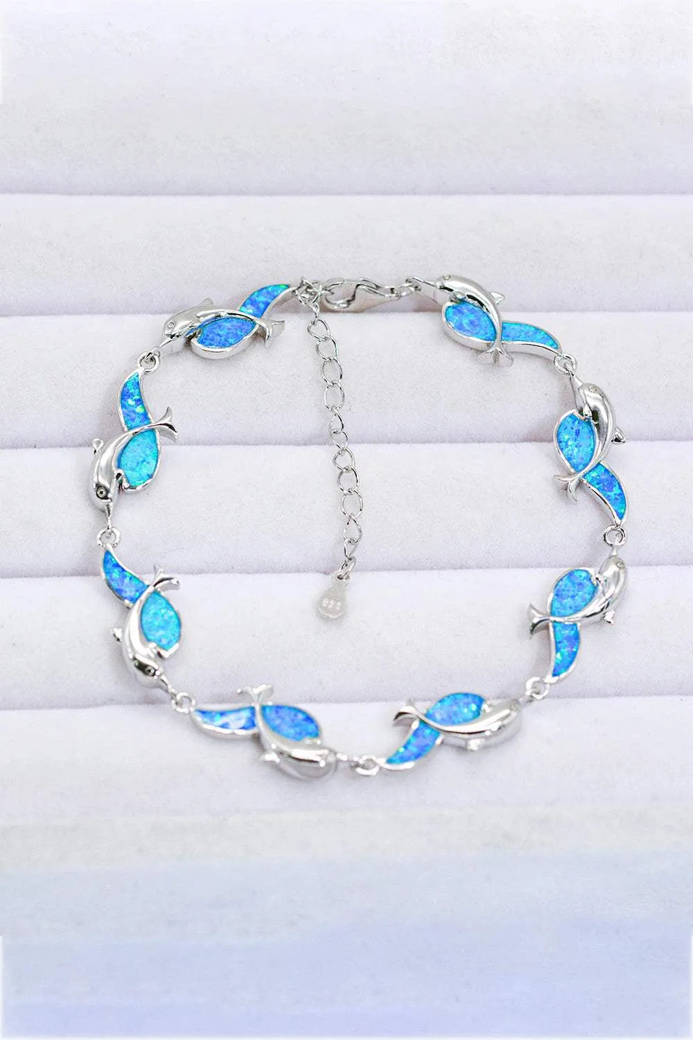 Opal Dolphin 925 Sterling Silver Bracelet Opal - Tophatter Daily Deals