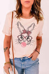 Rabbit Graphic Easter Tee Shirt Women's T-Shirts - Tophatter Daily Deals