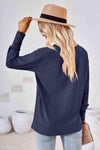 V-Neck Long Sleeve Blouse Blouses - Tophatter Daily Deals