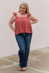 Be Stage Full Size Woven Top in Brick Blouses - Tophatter Daily Deals