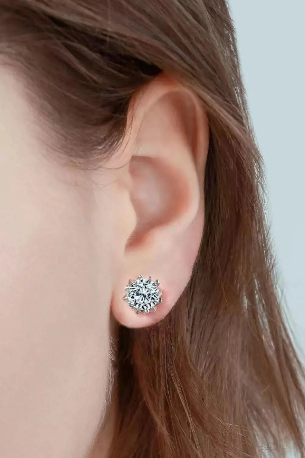 Stuck On You 4 Carat Moissanite Stud Earrings Moissanite - Tophatter Daily Deals