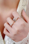 Natural Moonstone and Zircon Three-Piece Ring Set Moonstone - Tophatter Daily Deals