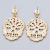 Skull Rhinestone Alloy Earrings Earrings - Tophatter Daily Deals