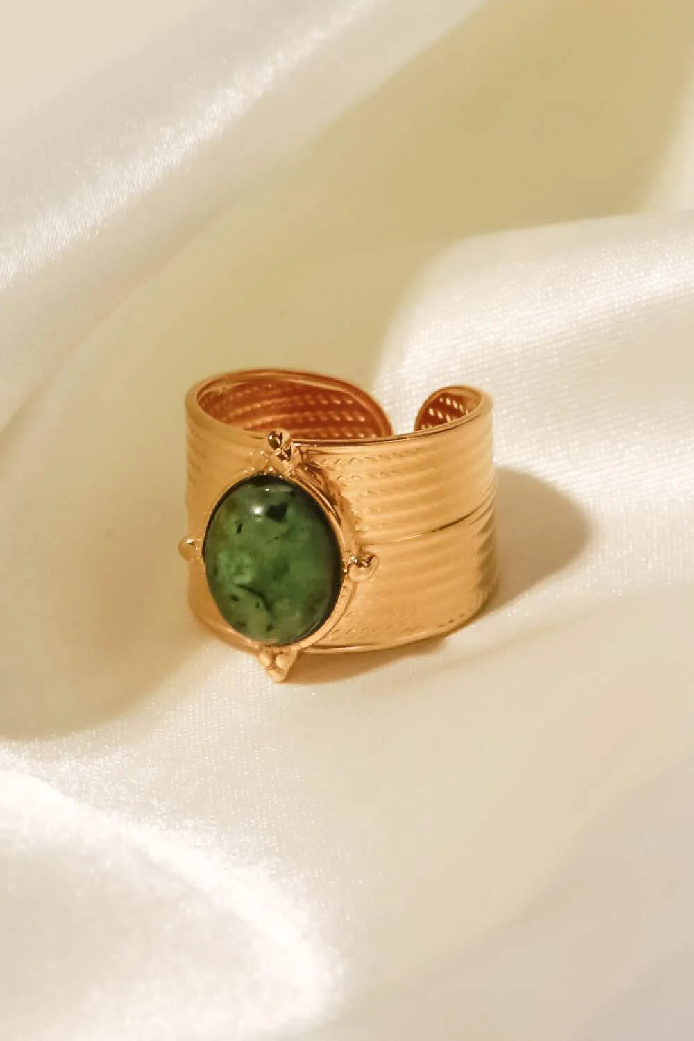 18K Gold-Plated Wide Open Ring Rings - Tophatter Daily Deals