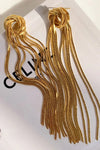 18K Gold Plated Fringe Earrings Earrings - Tophatter Daily Deals