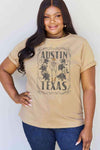 Simply Love Full Size AUSTIN TEXAS Graphic Cotton T-Shirt Women's T-Shirts - Tophatter Daily Deals