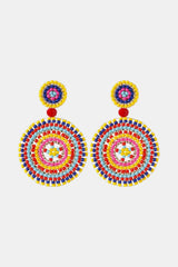 Beaded Boho Style Round Shape Dangle Earrings Multicolor One Size Earrings - Tophatter Daily Deals