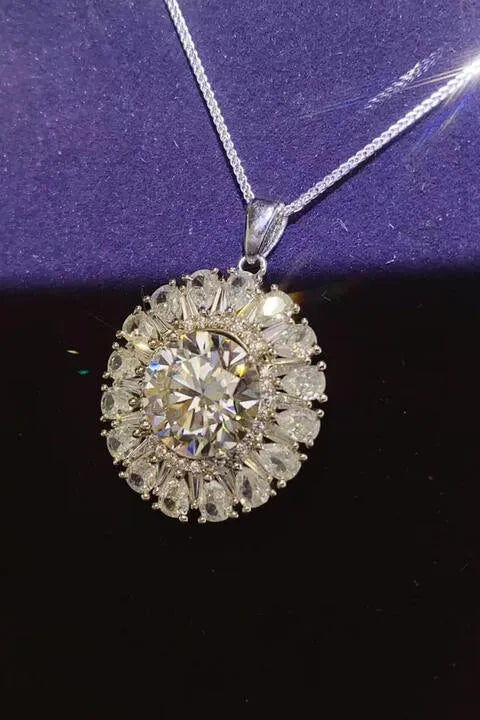 5 Carat Moissanite 925 Sterling Silver Necklace Moissanite - Tophatter Daily Deals